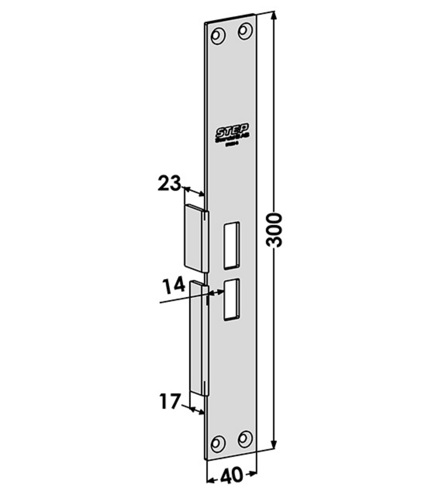 Mekaniskt slutbleck ST805-B till   STEP 18 Höger