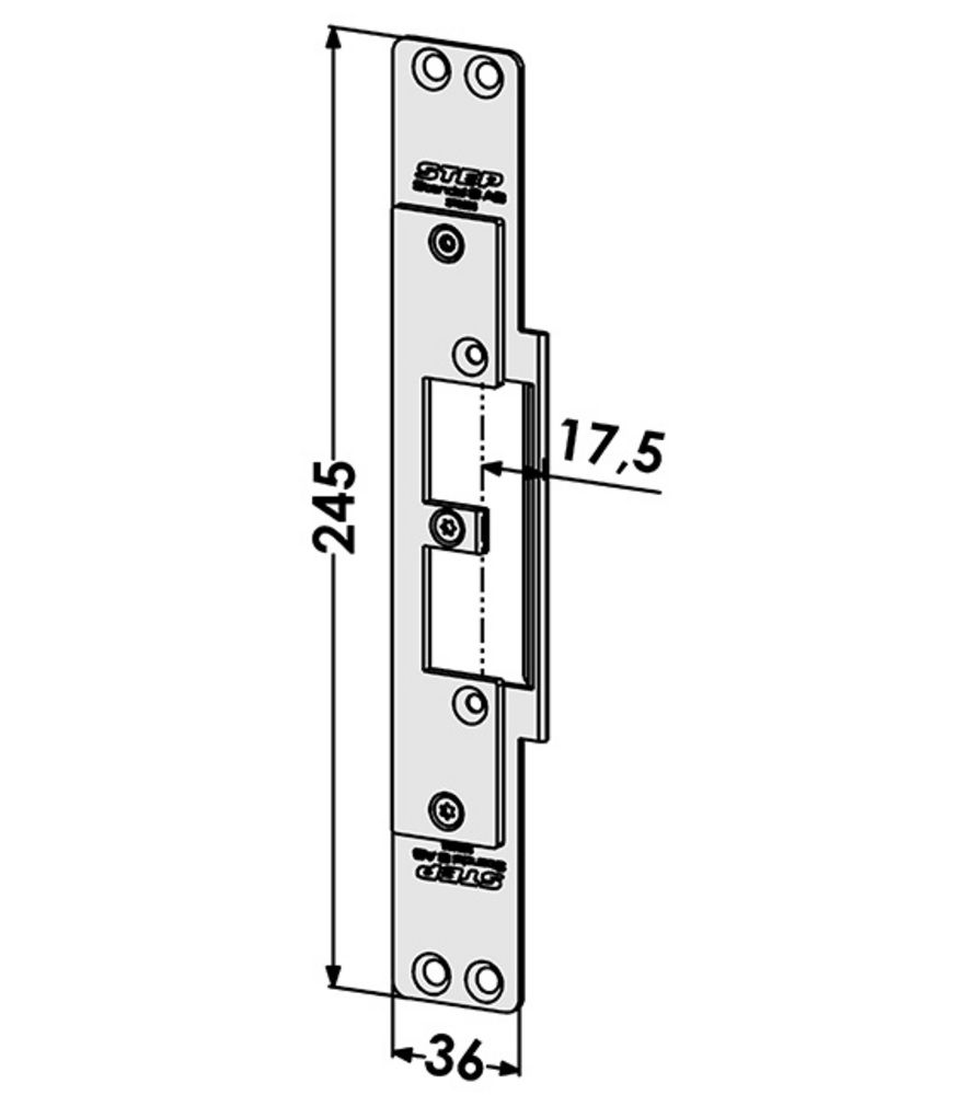 Monteringsstolpe ST9526 anpassad för Sapa 2060. (STEP 92)