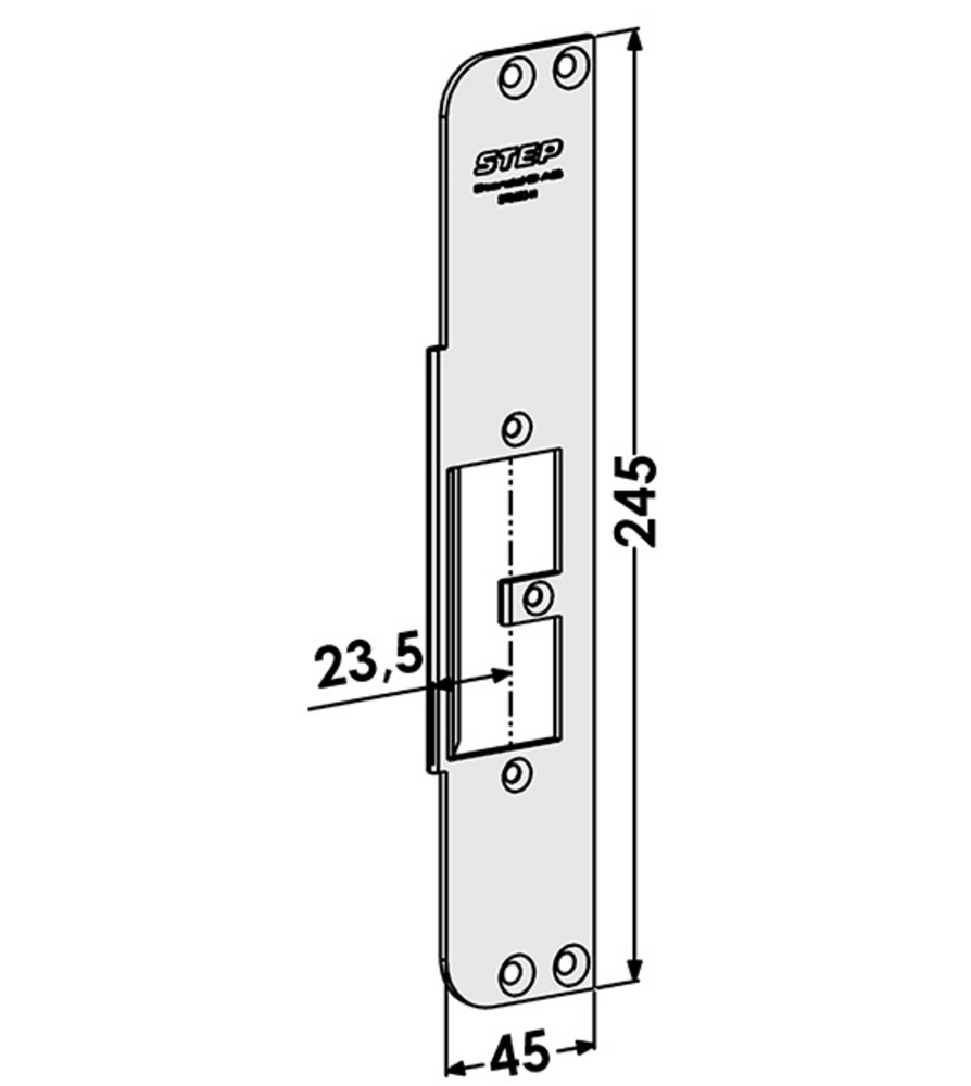 Monteringsstolpe ST9563H anpassad för Schüco ADS 80FR (Step 92)