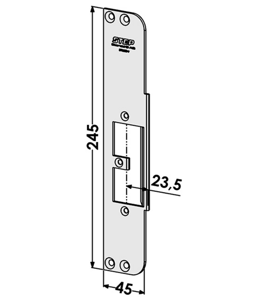 Monteringsstolpe ST9563V anpassad för Schüco ADS 80FR (Step 92)