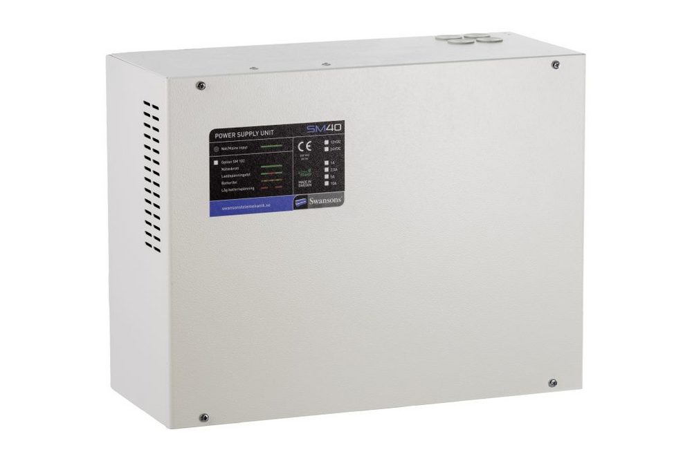 Batteribackup Swansons SM40/24-10  (24V 10A) max 2x45Ah