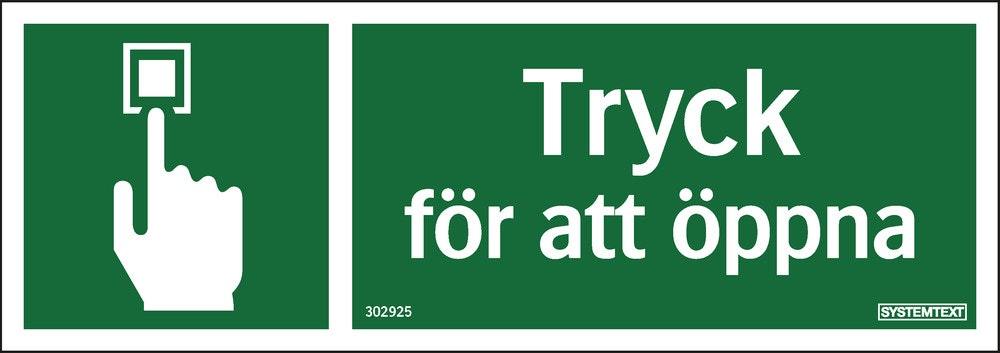 Nödskylt 210x74 mm Tryck för att   öppna