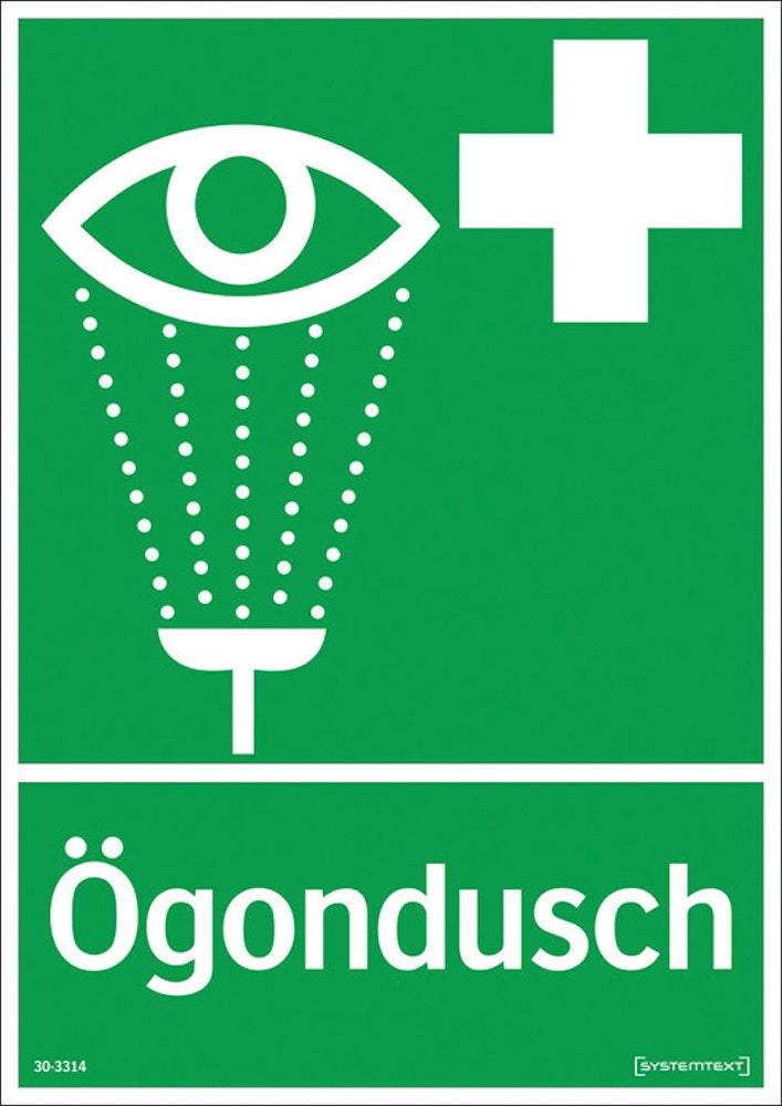 Nödskylt 210x297mm Ögondusch