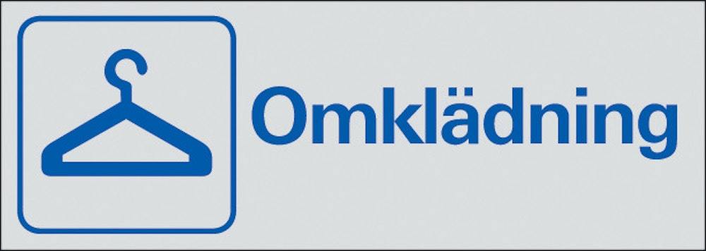 Symbolskylt 225x80 mm Omklädning