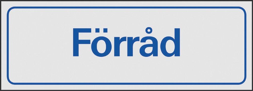Symbolskylt 225x80 mm Förråd
