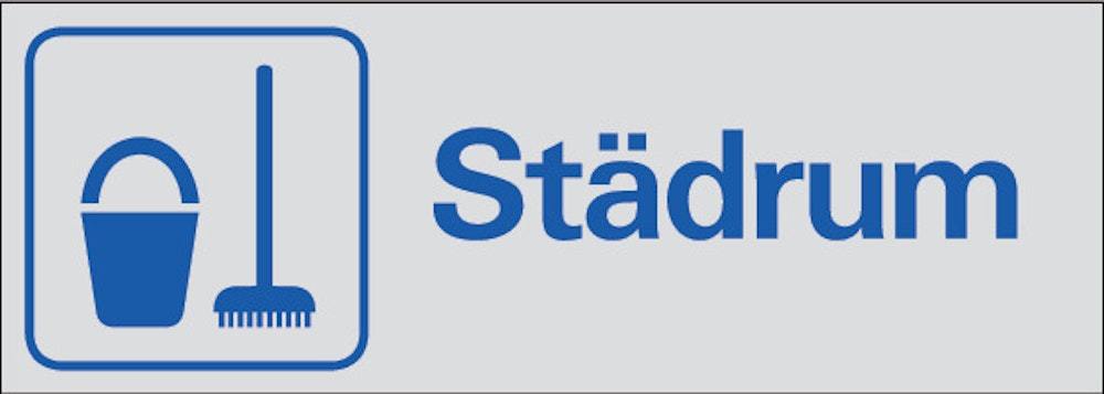 Symbolskylt 225x80 mm Städrum