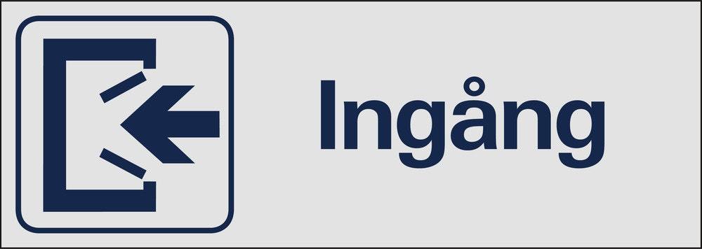Symbolskylt 225x80 mm Ingång