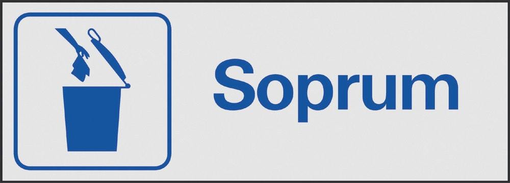 Symbolskylt 225x80 mm Soprum