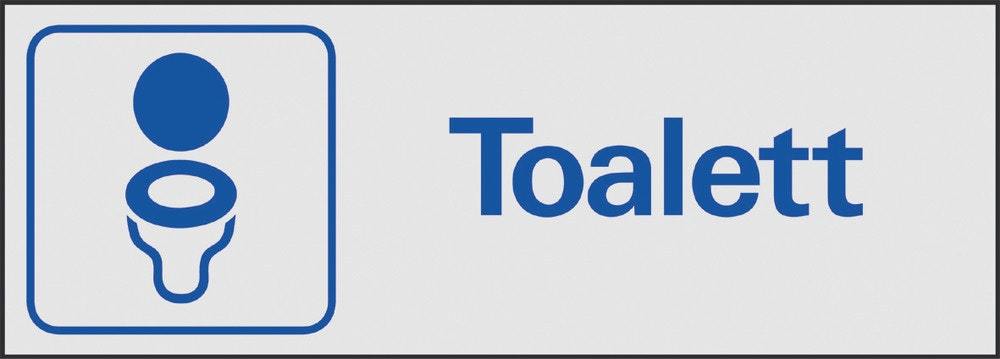 Symbolskylt 225x80 mm Toalett
