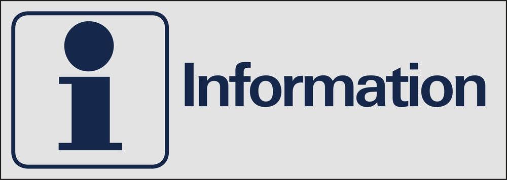 Symbolskylt 225x80 mm Information