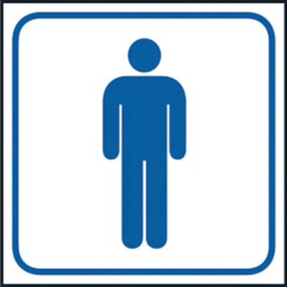 Pictogram 140x140mm WC herr        självhäftande 5-pack