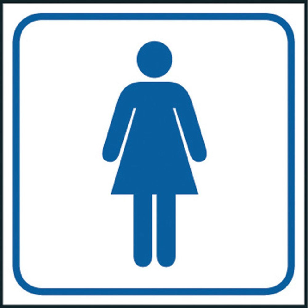 Pictogram 140x140mm WC dam         självhäftande 5-pack