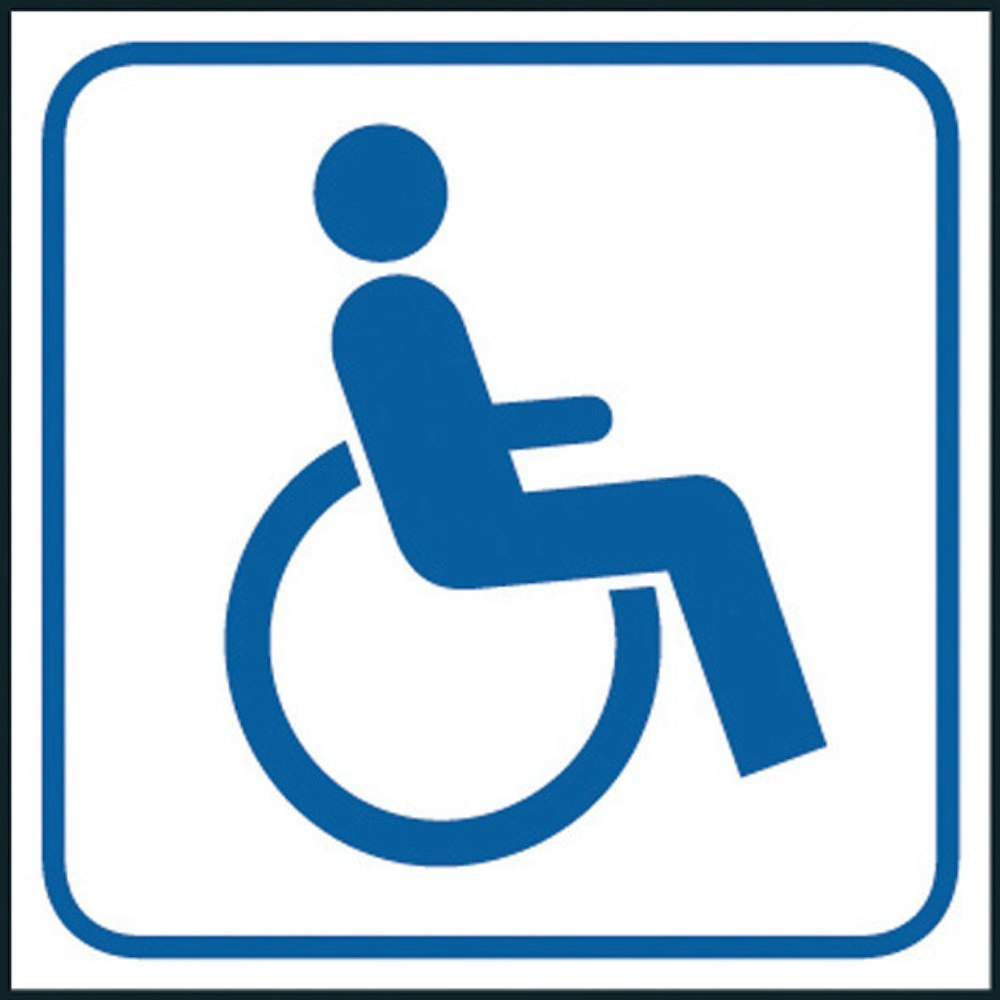 Pictogram 140x140mm WC handikapp   självhäftande 5-pack