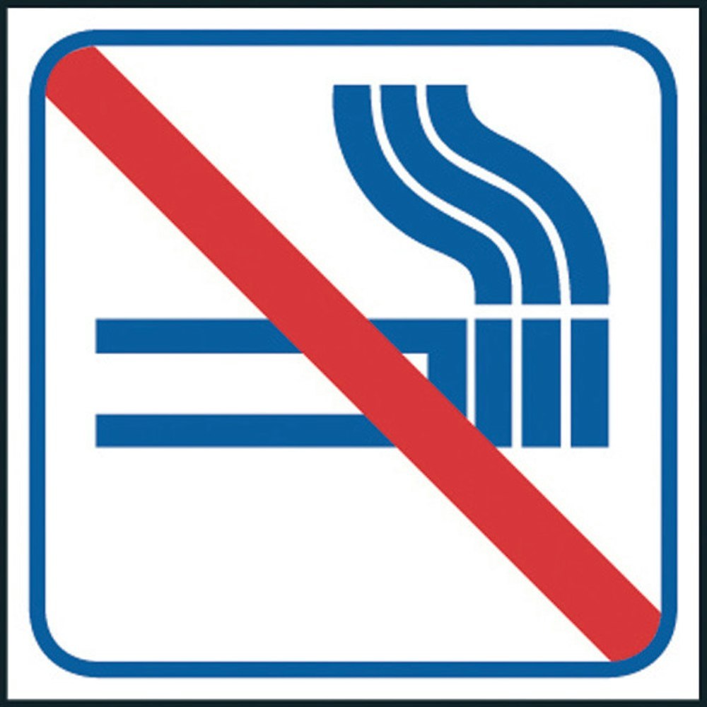 Pictogram 140x140mm Rökning        förbjuden självhäftande 5-pack