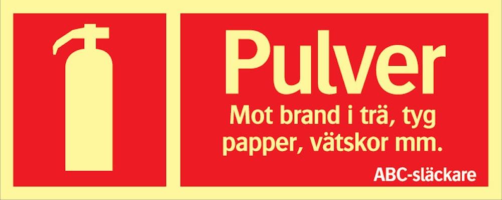 Brandskylt 250x100 mm Supernova    pulver