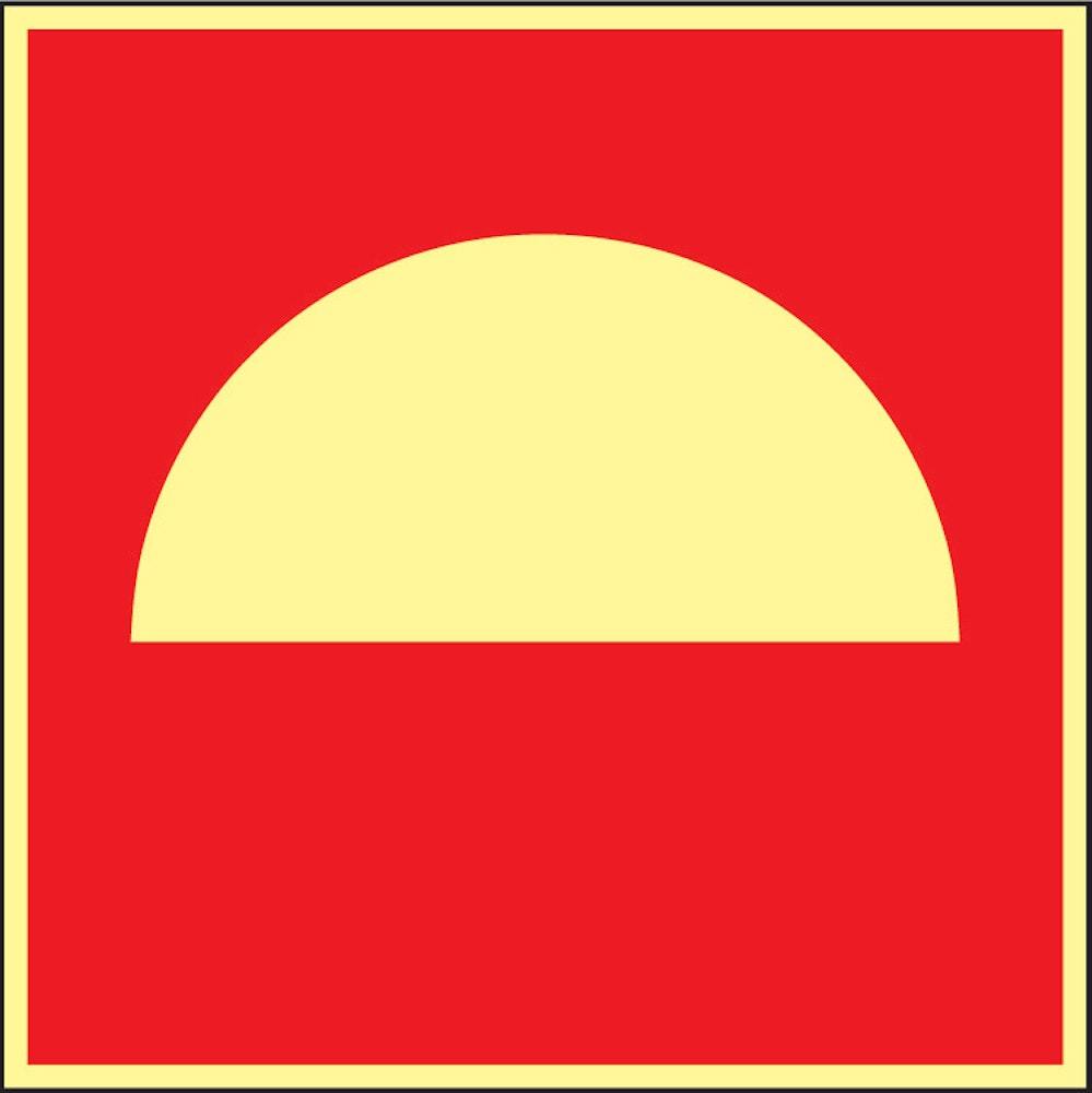 Brandskylt 210x210mm Supernova     Brandredskap Symbol