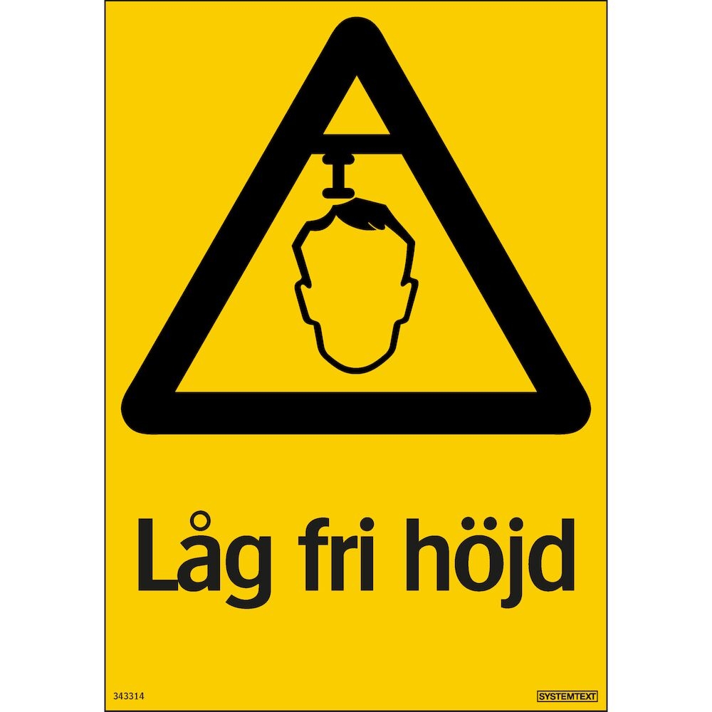 Dekal Låg fri höjd, 148x210 mm