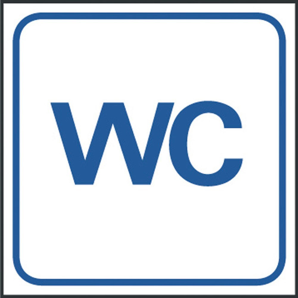 Pictogram 140x140mm WC             självhäftande 5-pack