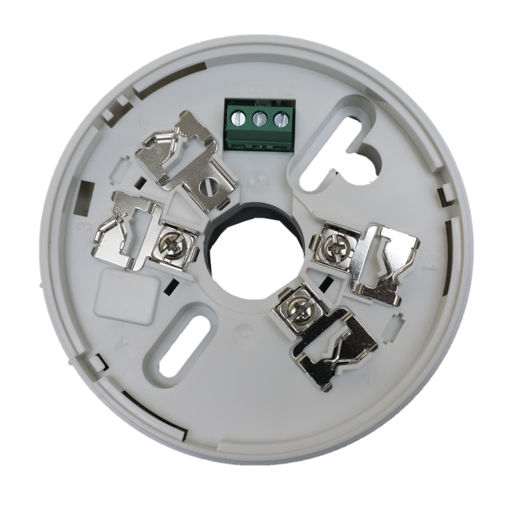 Sockel för rökdetektor, med relä   NC-DBR-W, vit