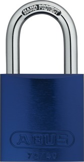 Hänglås Abus 72/40 blå LL TT60121