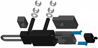 Containerlås Abus ConLock 215 inkl 37/55HB100 Granit