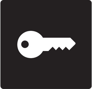 Dekal nyckelsymbol för tryckknapp  50x50mm Ateco