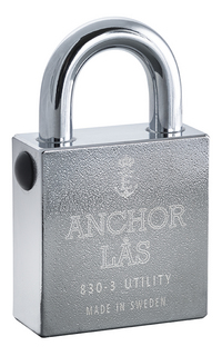 Hänglås Anchor 830-3 B28 Utility   oval cyl Klass 3