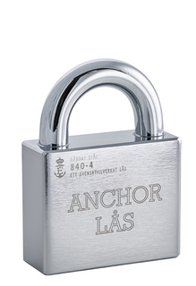 Hänglås Anchor 840-4 B27 oval cyl  Klass 4 med löstagbar bygel