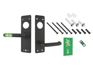 Nödutrymningsbeslag 179F Rostfri   RÖR Höger Svart MIRUS