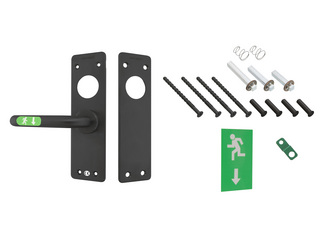 Nödutrymningsbeslag 179G Rostfri   RÖR Höger Svart MIRUS