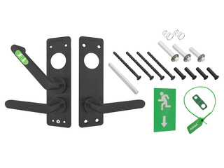 Nödutrymningsbeslag 179A Rostfri   PLANT KPL Höger Svart MIRUS