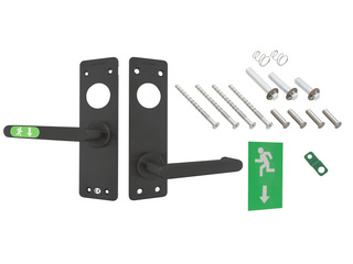 Nödutrymningsbeslag 179F Rostfri   PLANT Höger Svart MIRUS