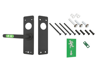 Nödutrymningsbeslag 179G Rostfri   PLANT Höger Svart MIRUS