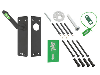 Nödutrymningsbeslag 179I Rostfri   PLANT Höger Svart MIRUS