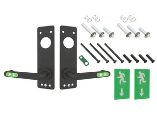 Nödutrymningsbeslag 179J-2 Rostfri PLANT Svart MIRUS