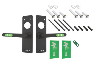 Nödutrymningsbeslag 179G-2 Rostfri PLANT Svart MIRUS
