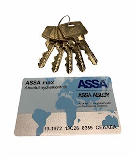 Nyckelkort Assa MAX med 5 nycklar