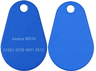 Passerbricka Axema MD34            blå, DESFire