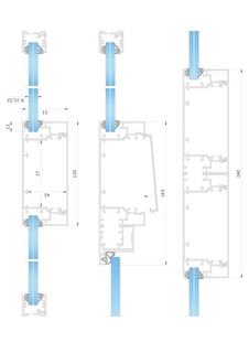 Nordic Frame installationsstolpe   I120 komplett, svart, 3500mm