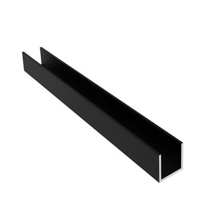 Nordic Frame U-profil, 16,76mm     glas, 20x20x20x1,5, L=3000mm, svart