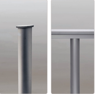 Mittstolpe GB100 för 8,76mm glas,  vit inkl. topplock