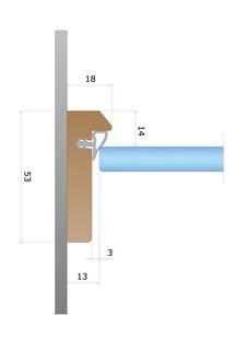 Nordic Frame ek-tröskel D45S 994mm