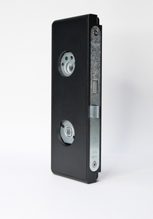Nordic Frame Flexible lås vänster  med cylinderurtag, 10mm, svart