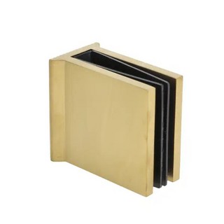 Golvfäste , 55x50x30mm, 6-10mm     glas, borstad mässing