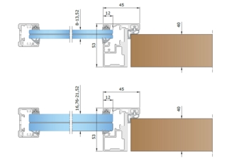 Nordic Frame karmpaket D45S        anpassad, VÄ, vit - för trädörr