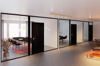 Nordic Frame karmpaket D45S HÖ     10x21, svart - för trädörr