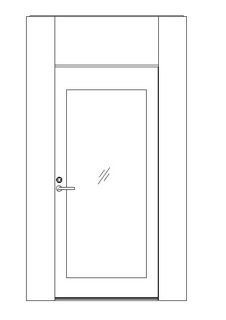 Tillval Nordic Frame Portal:       Glasat dörrblad typ G01