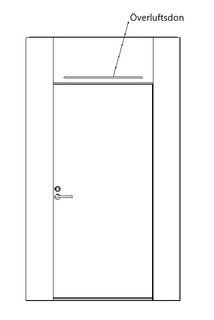 Tillval Nordic Frame Portal:       Överluftsdon enkel horisontell
