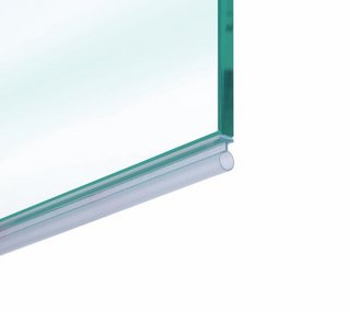 Duschdörrtätning självhäftande     bälg, 8-12mm glas, L= 2500 mm