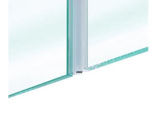Duschdörrtätning, magnetisk 180°,  självhäftande,8-12 mm glas,L=2500mm